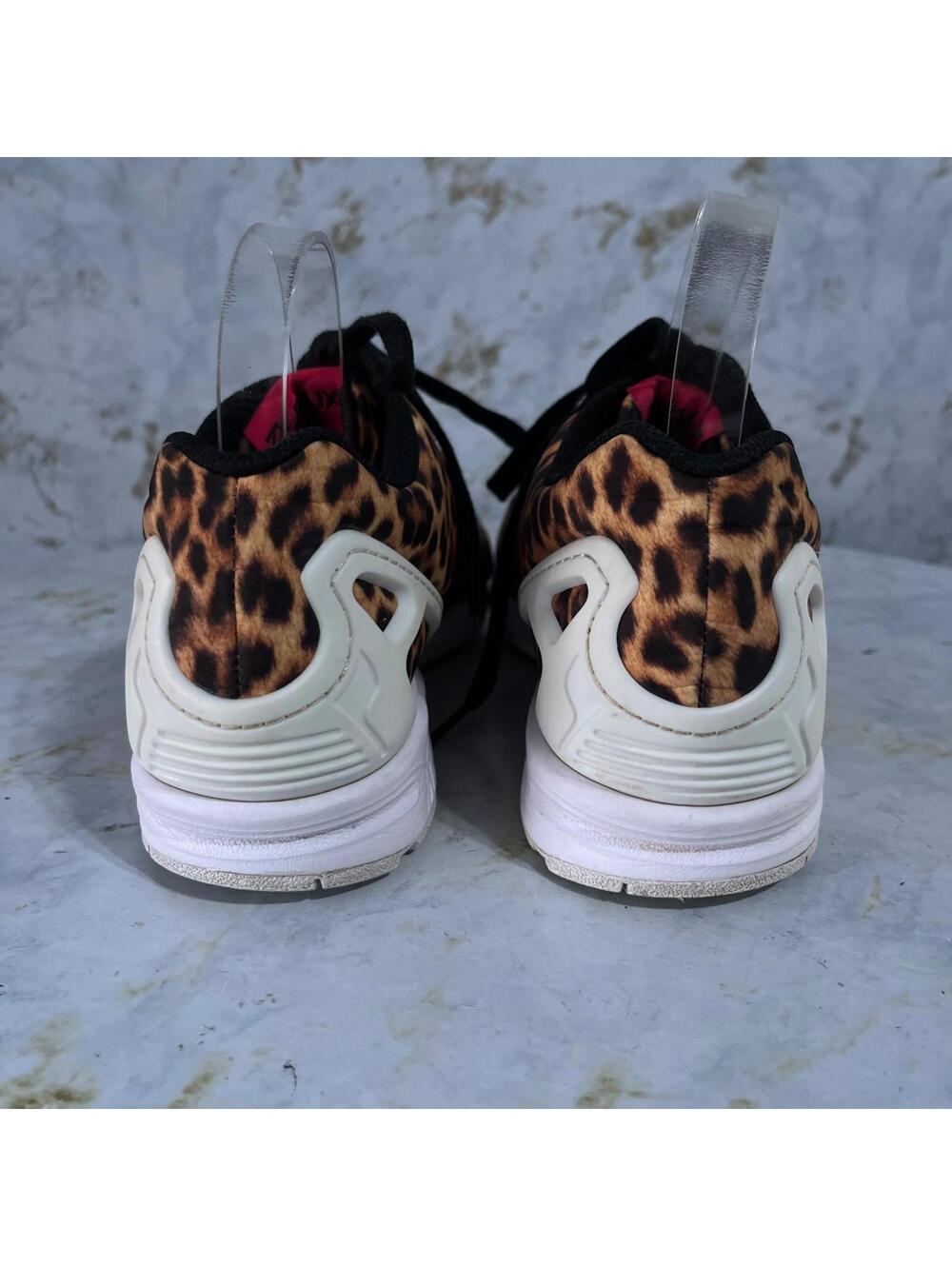 Adidas ZX Flux Leopard Womens Size 9.5 Shoes Brown Pink Athletic Trainer Sneaker - Picture 5 of 12